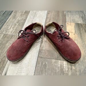 Vivo barefoot Ra Burgundy Oxblood Suede Leather Lace Up Men’s Oxford Shoes 40/8